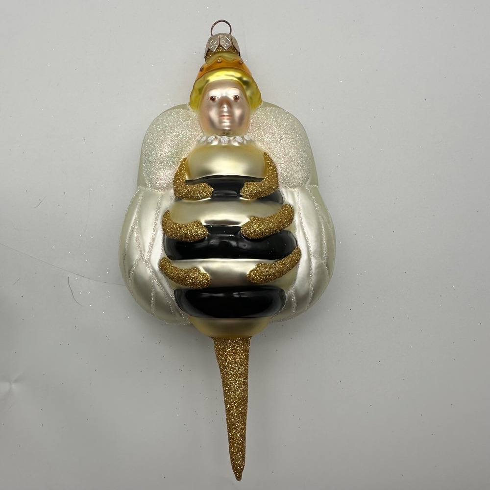 1998 Patricia Breen Queen Bee Pearl Gold 6.89" Ornament